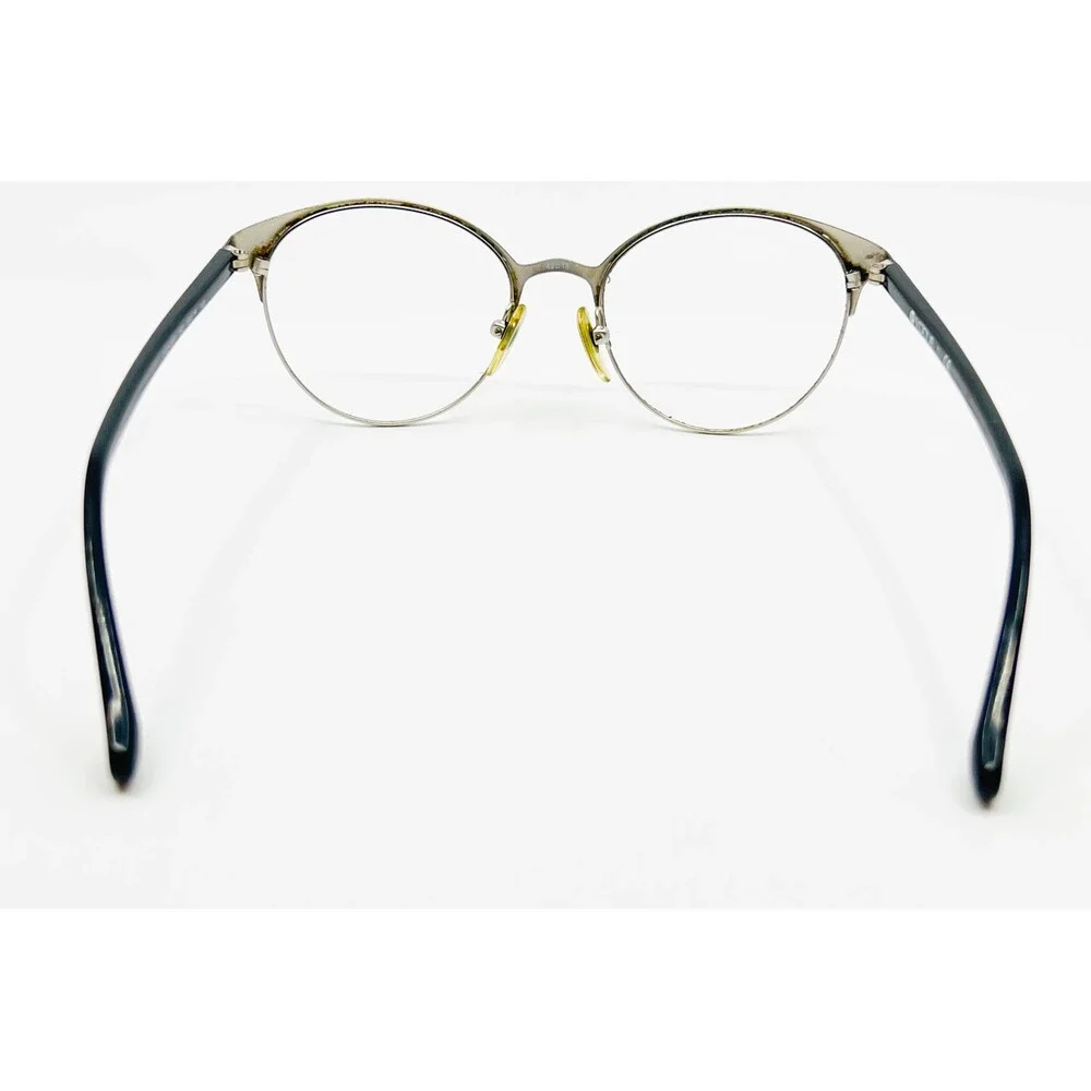 Vogue Eyeglasses Womens Black Silver Cat Eye VO 4011 352 49-18-140